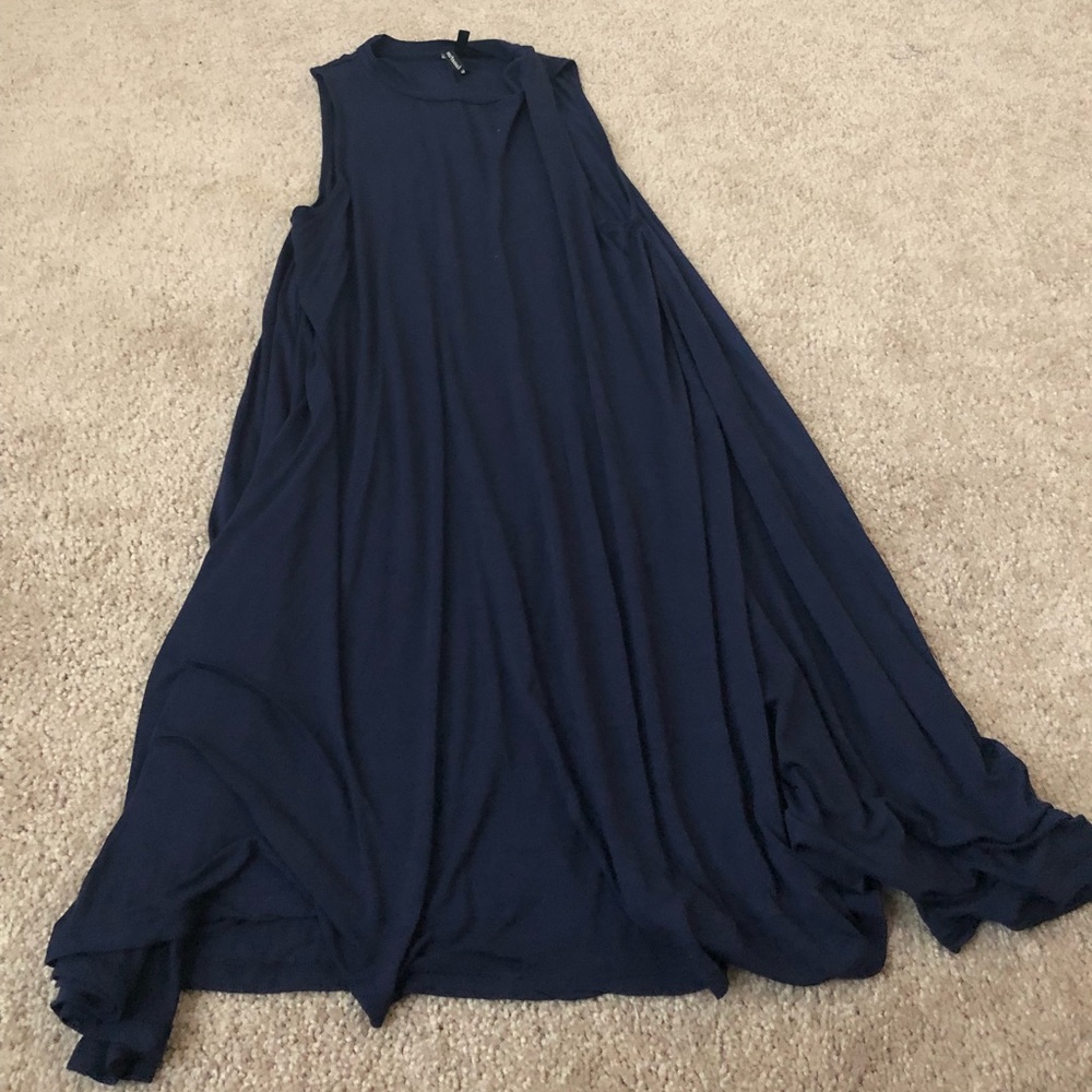 navy blue swing dress